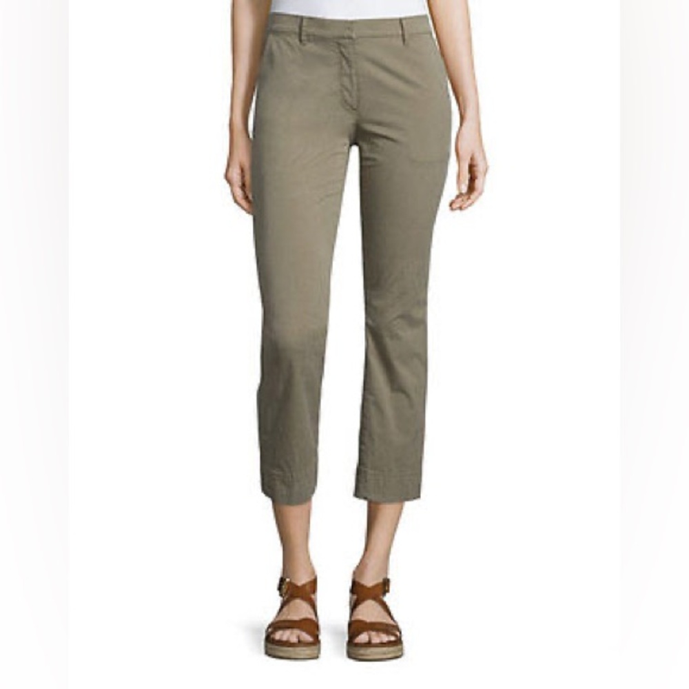 Theory Avla New Chino cropped pants, moss, size 4, UEC
